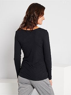 Borstvoedingsshirt met dubbele kraag - Kiabi