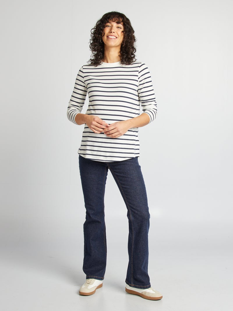 Borstvoedingsshirt met lange mouw BLAUW - Kiabi