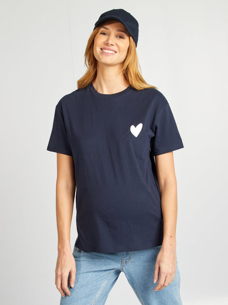 Borstvoedingsshirt met print WIT - Kiabi