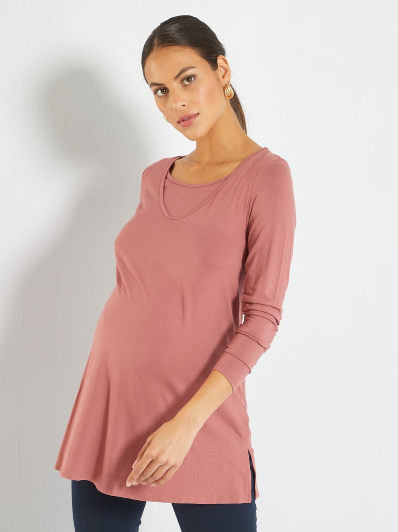 Bearsland Zwangerschaps borstvoedingsshirt voor dames, mouwloos, ronde