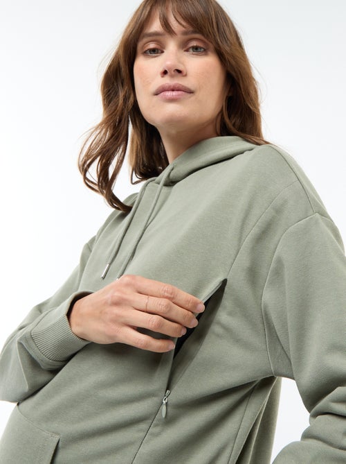 Borstvoedingssweater met capuchon - Kiabi