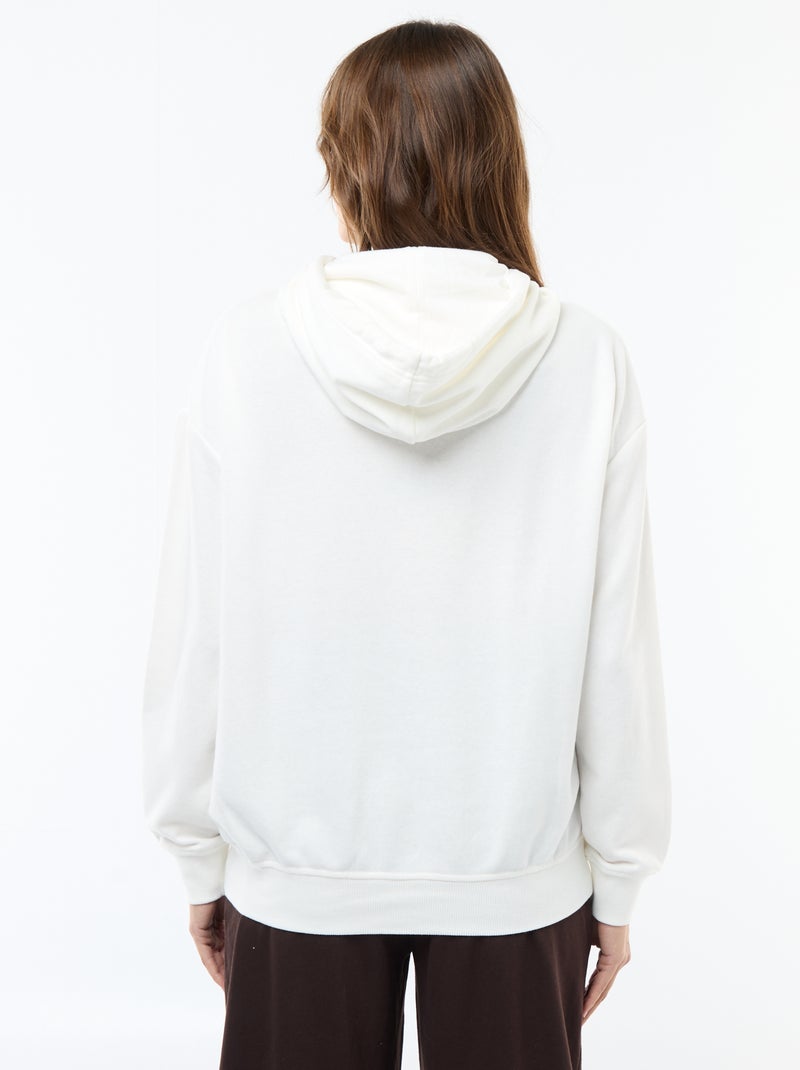 Borstvoedingssweater met capuchon Wit - Kiabi