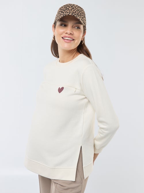 Borstvoedingssweater met opschrift - Kiabi