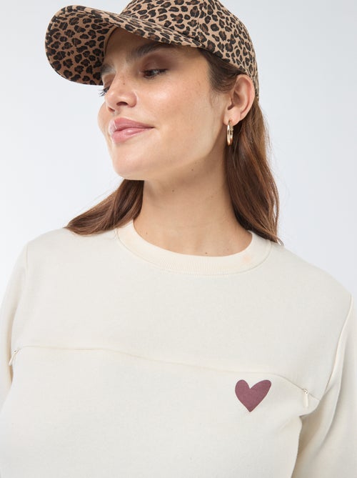 Borstvoedingssweater met opschrift - Kiabi