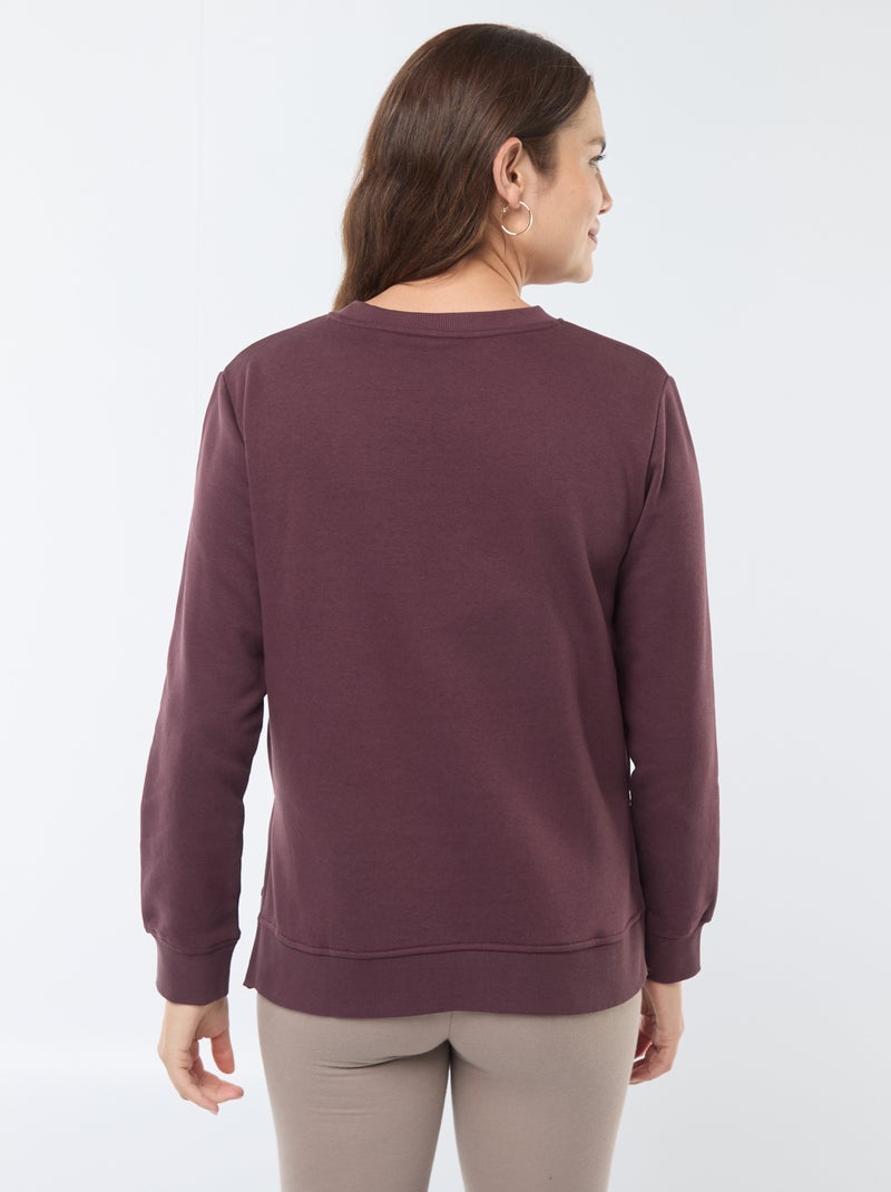 Borstvoedingssweater met opschrift Bruin - Kiabi