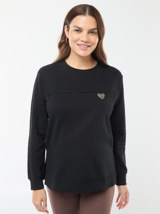 Borstvoedingssweater met opschrift