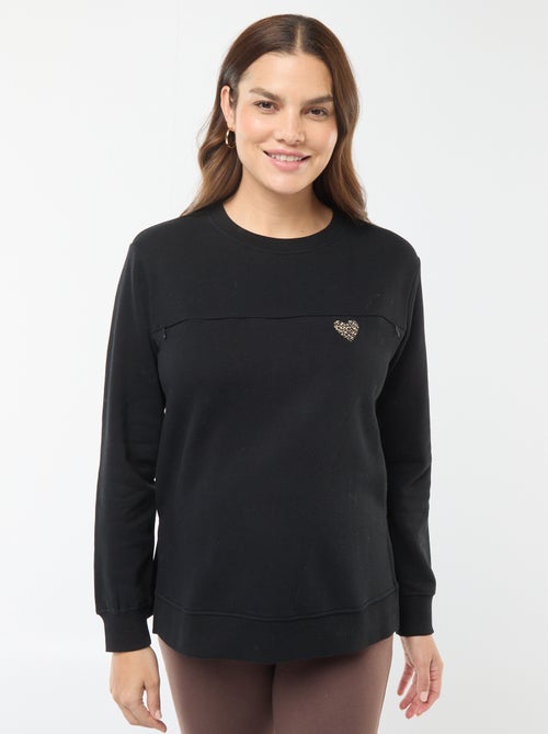 Borstvoedingssweater met opschrift - Kiabi