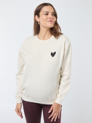 Borstvoedingssweater van joggingstof