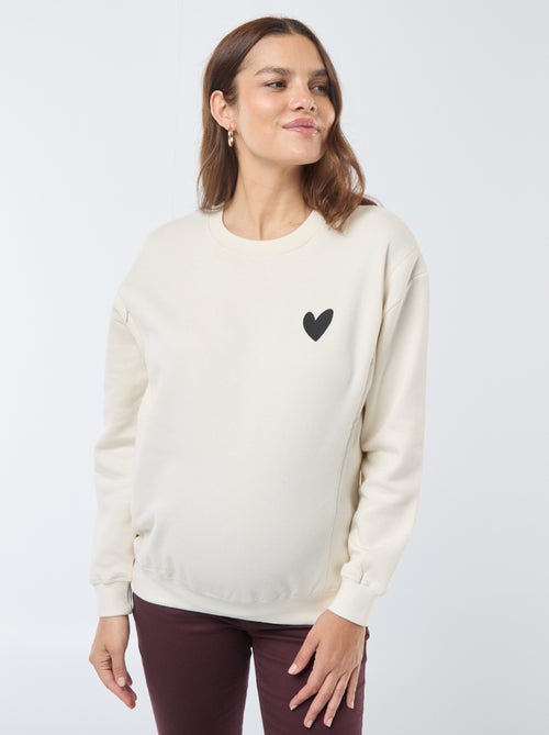 Borstvoedingssweater van joggingstof - Kiabi