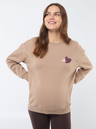Borstvoedingssweater van joggingstof