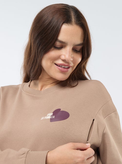 Borstvoedingssweater van joggingstof - Kiabi