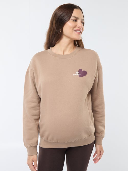 Borstvoedingssweater van joggingstof - Kiabi