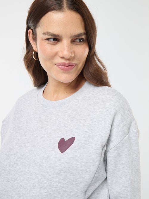 Borstvoedingssweater van joggingstof - Kiabi