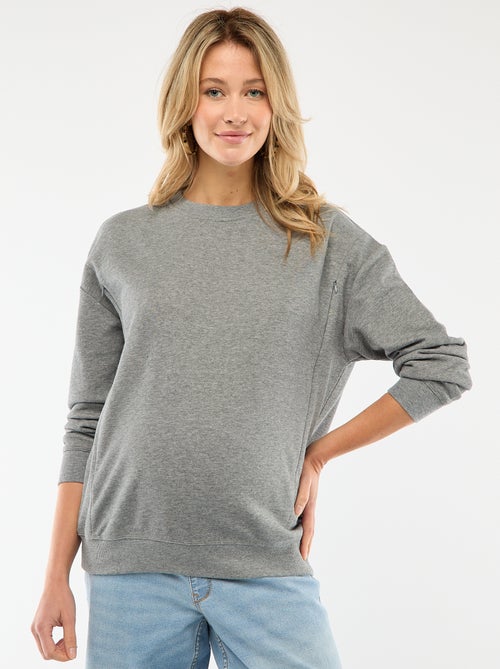 Borstvoedingssweater van joggingstof - Kiabi Borstvoedingssweater van joggingstof - Kiabi