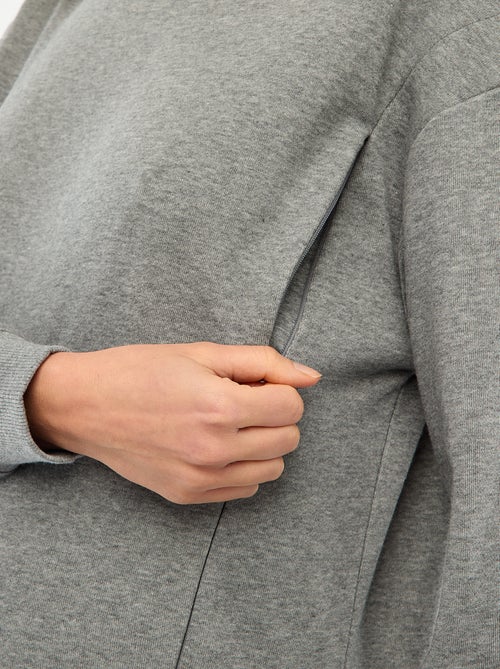 Borstvoedingssweater van joggingstof - Kiabi Borstvoedingssweater van joggingstof - Kiabi