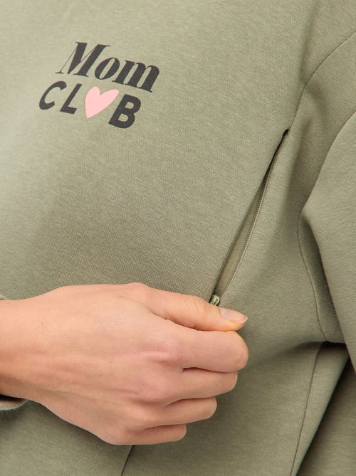 Borstvoedingssweater van joggingstof - Kiabi Borstvoedingssweater van joggingstof - Kiabi