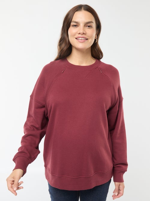Borstvoedingssweater van joggingstof - Kiabi