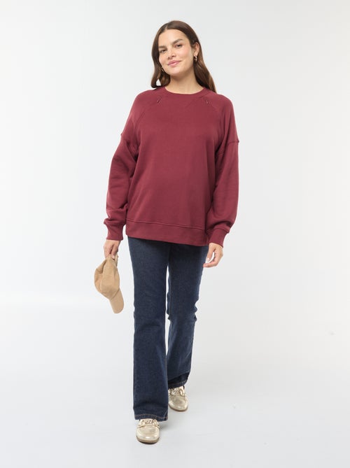 Borstvoedingssweater van joggingstof - Kiabi