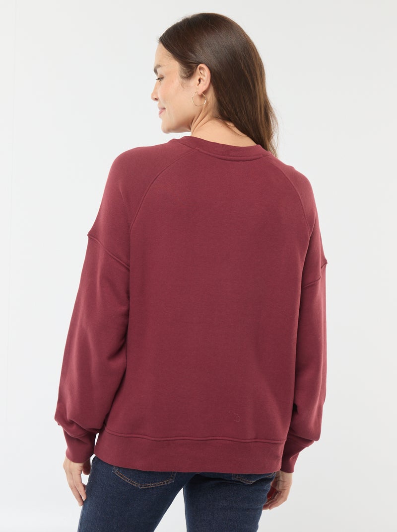 Borstvoedingssweater van joggingstof Rood - Kiabi