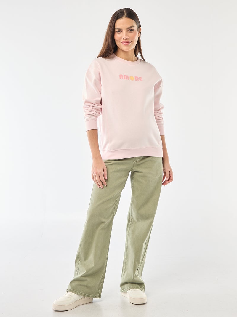 Borstvoedingssweater van joggingstof Rose - Kiabi