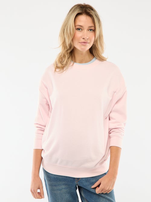 Borstvoedingssweater van joggingstof - Kiabi Borstvoedingssweater van joggingstof - Kiabi