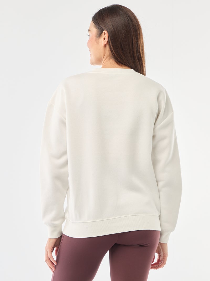 Borstvoedingssweater van joggingstof Wit - Kiabi