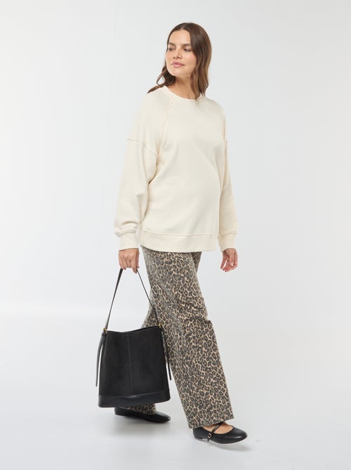 Borstvoedingssweater van joggingstof - Kiabi