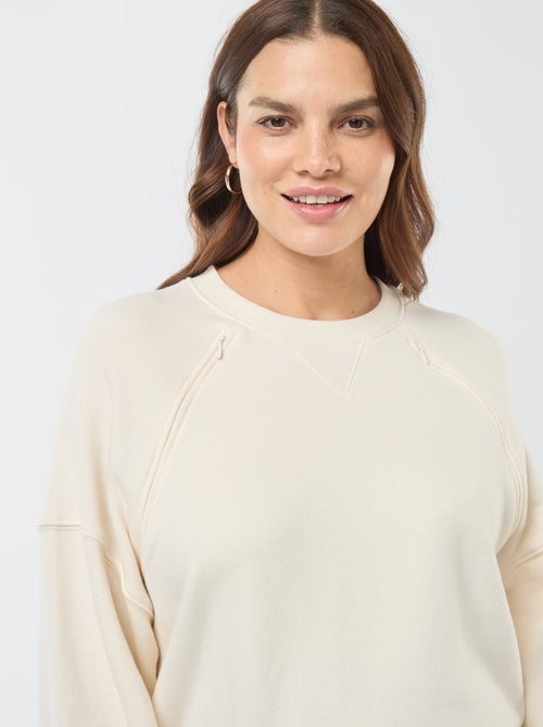 Borstvoedingssweater van joggingstof - Kiabi