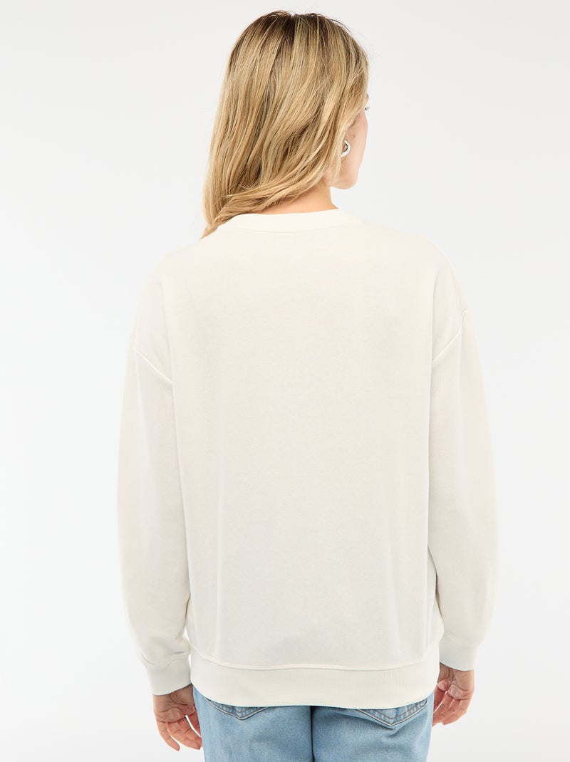 Borstvoedingssweater van joggingstof Wit - Kiabi