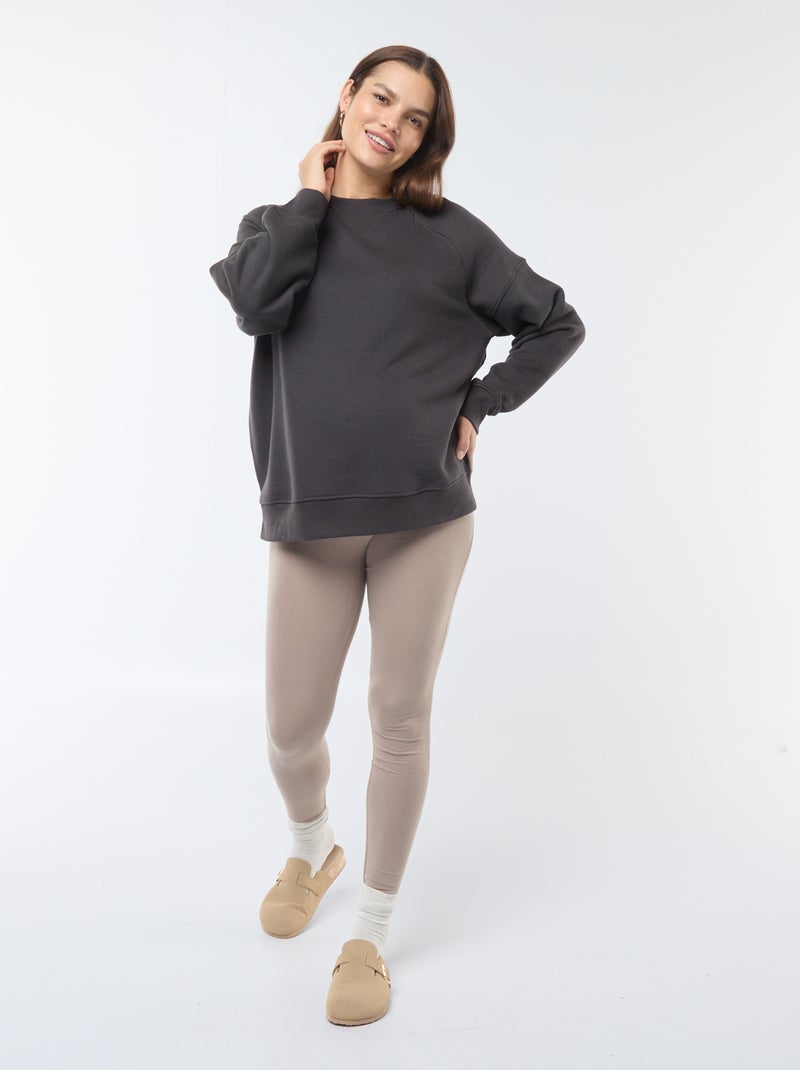 Borstvoedingssweater van joggingstof Zwart - Kiabi