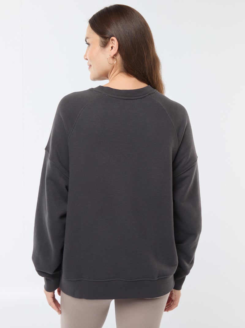 Borstvoedingssweater van joggingstof Zwart - Kiabi