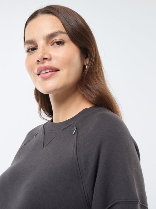 Borstvoedingssweater van joggingstof - Kiabi