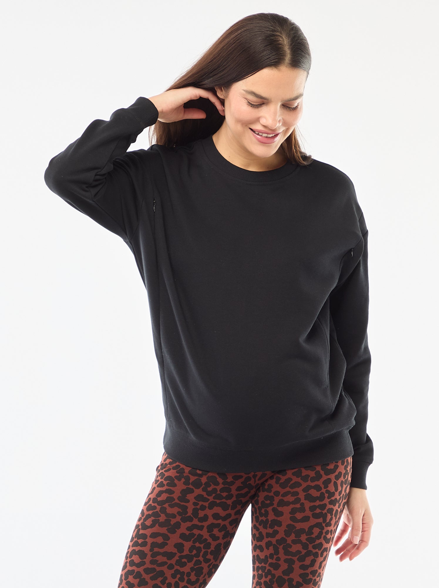 Borstvoedingssweater van joggingstof