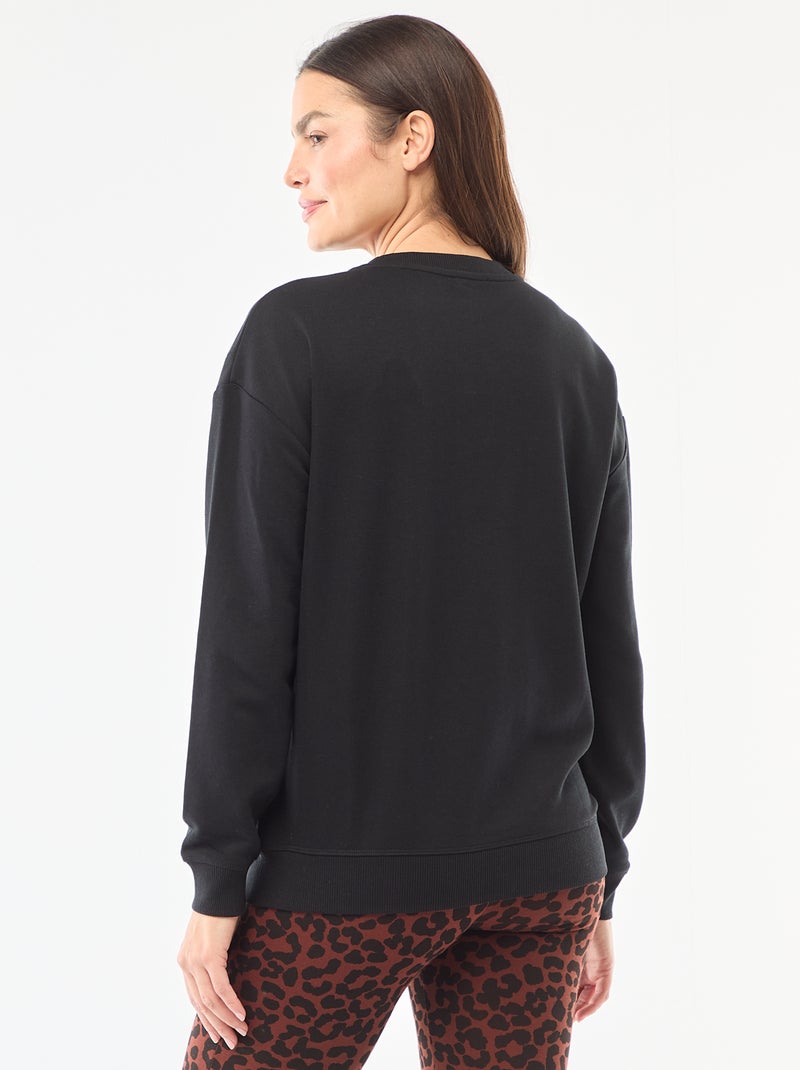 Borstvoedingssweater van joggingstof zwart - Kiabi