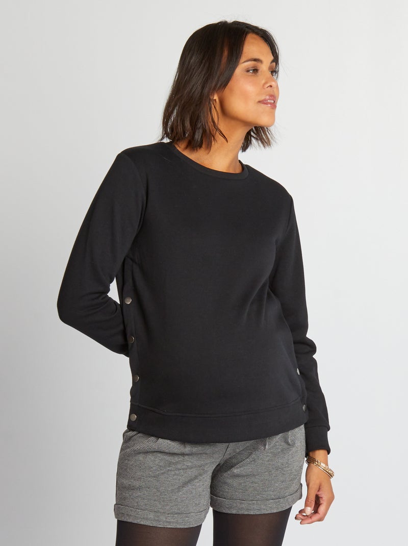 Borstvoedingssweater zwart - Kiabi