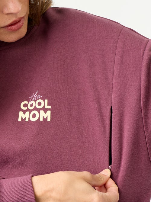 Borstvoedingssweatshirt met print - Kiabi