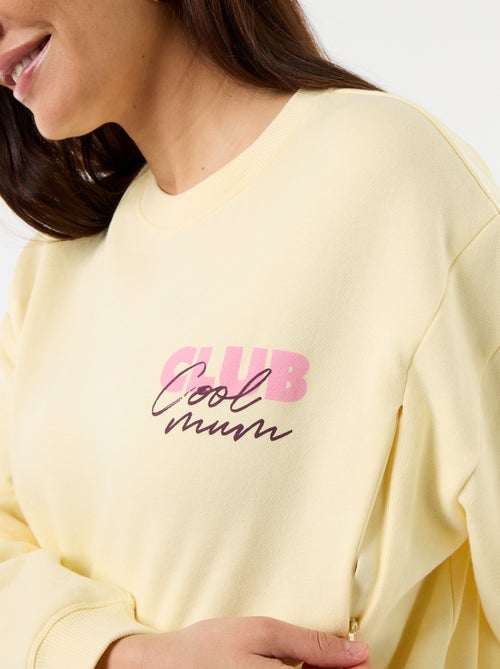 Borstvoedingssweatshirt met print - Kiabi