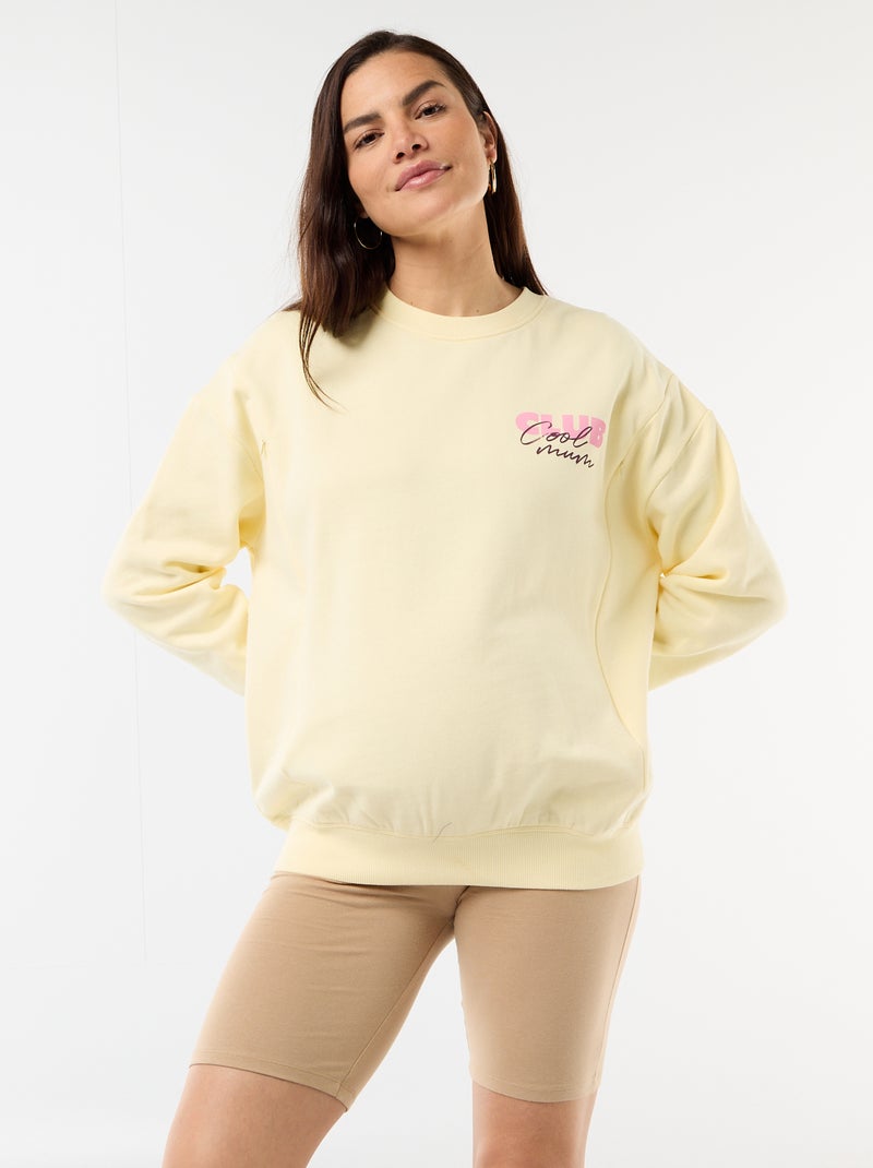 Borstvoedingssweatshirt met print Geel - Kiabi