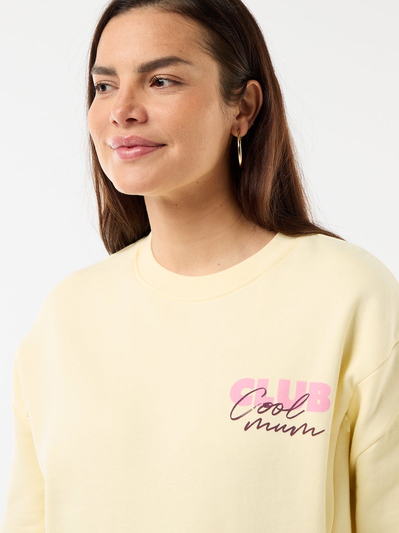 Borstvoedingssweatshirt met print Geel - Kiabi