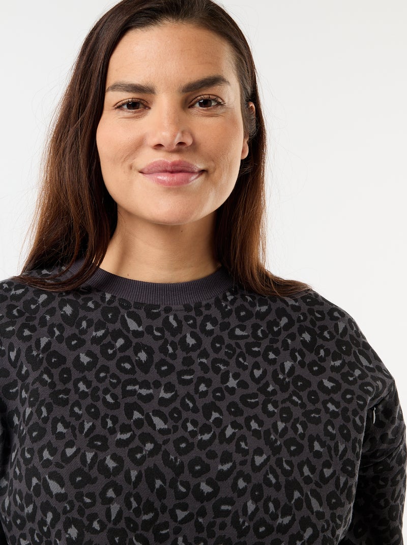 Borstvoedingssweatshirt met print Grijs - Kiabi