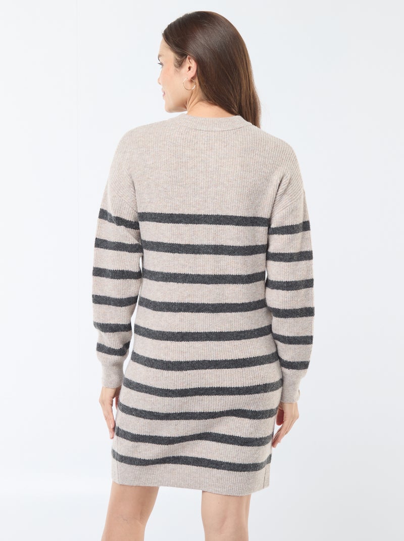 Borstvoedingstrui-jurk met knoopsluiting Biege - Kiabi