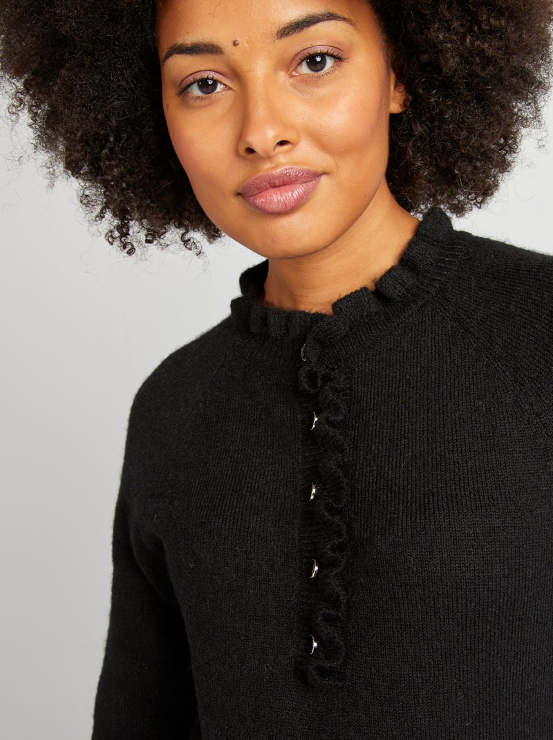 Borstvoedingstrui met golvend boordje zwart - Kiabi