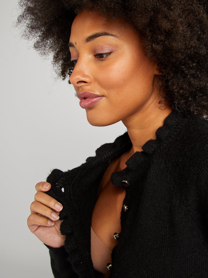 Borstvoedingstrui met golvend boordje zwart - Kiabi