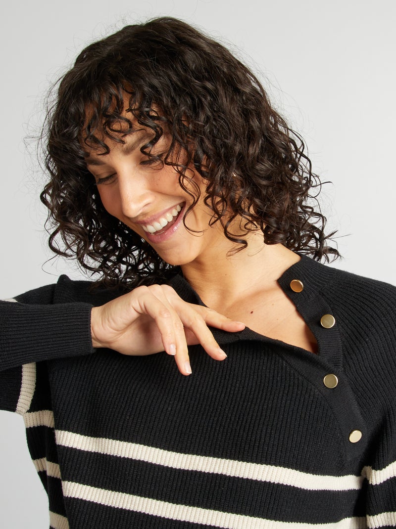 Borstvoedingstrui met knoopsluiting ZWART - Kiabi