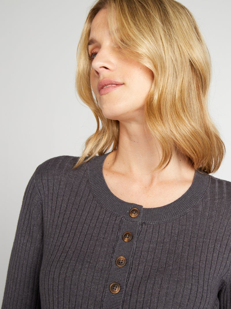 Borstvoedingstrui van dunne gebreide stof GRIJS - Kiabi