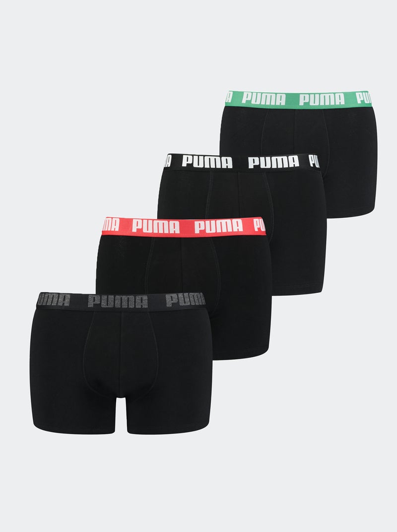 Boxershorts 'Puma' - Set van 4 ZWART - Kiabi