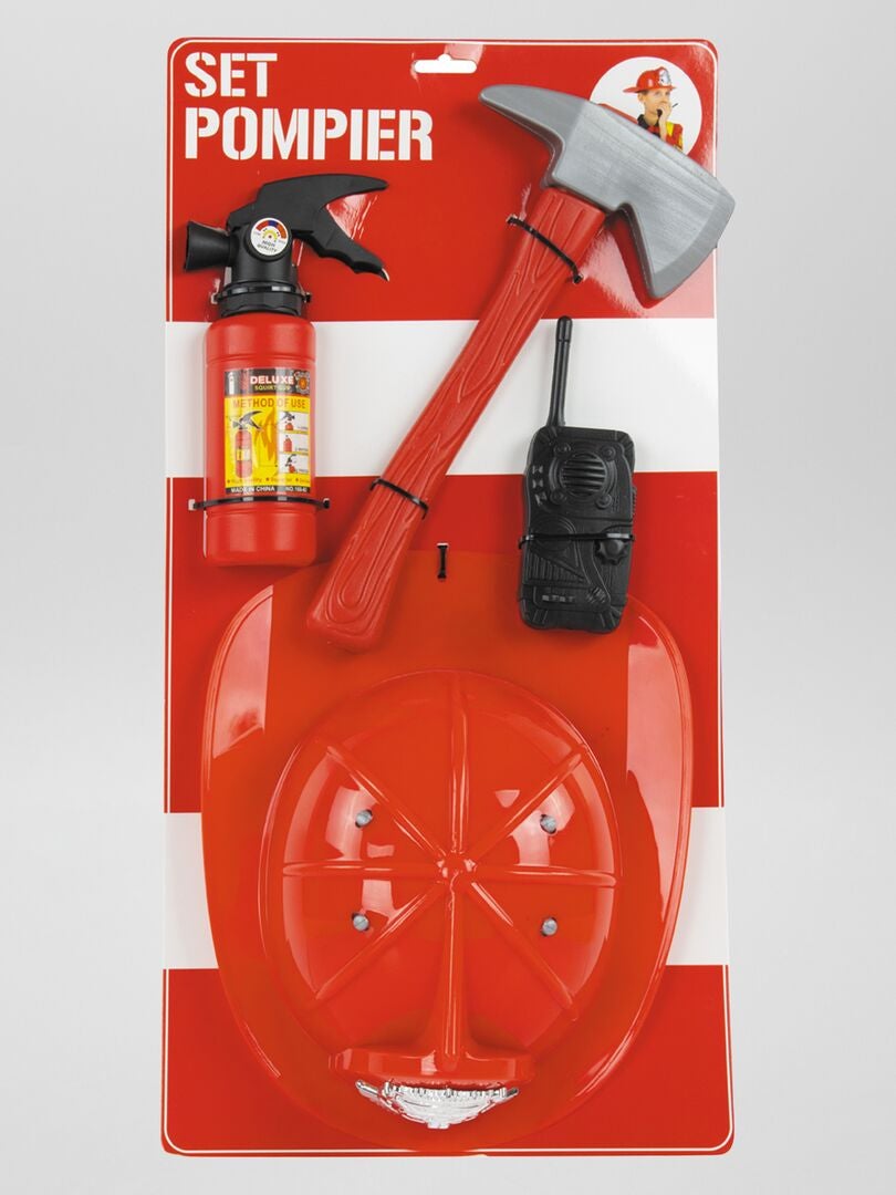 Brandweermanaccessoires - Verkleedkleding rood - Kiabi