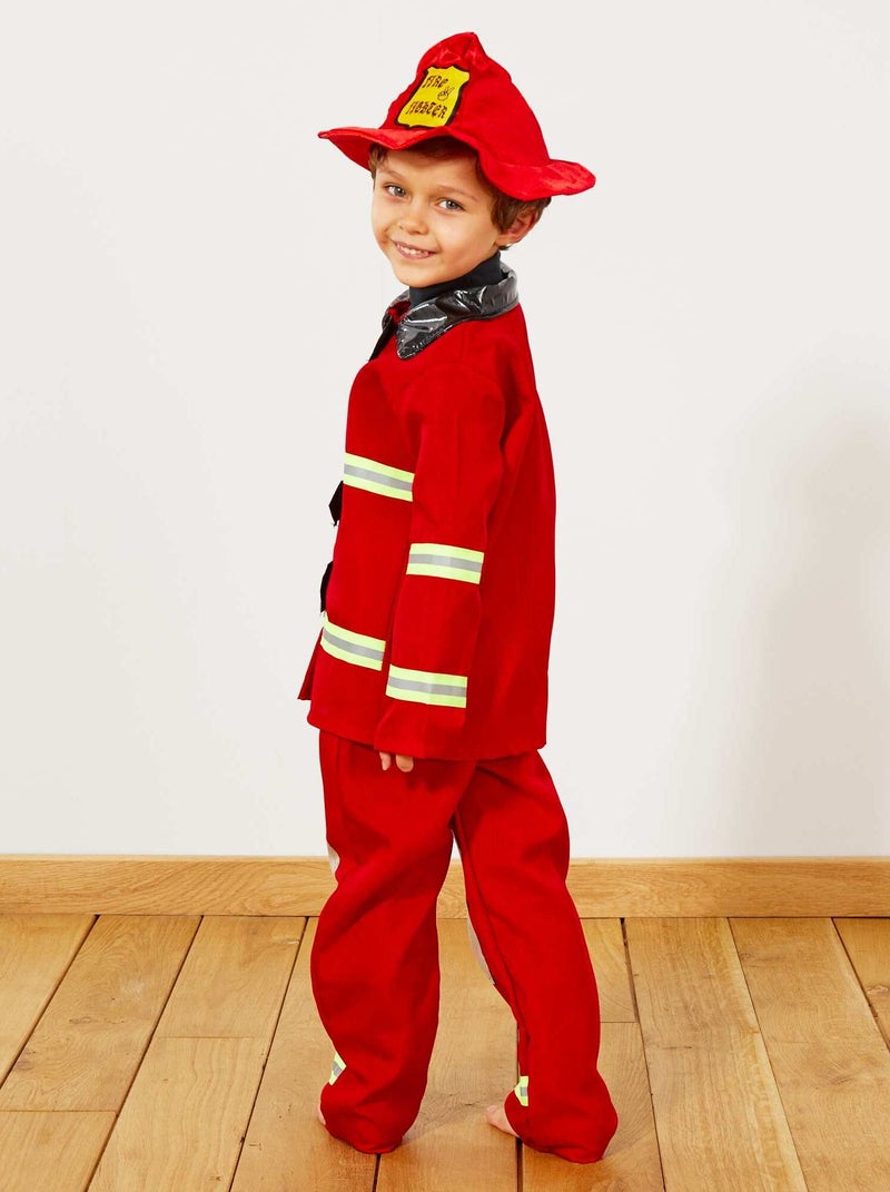 Brandweermankostuum rood - Kiabi
