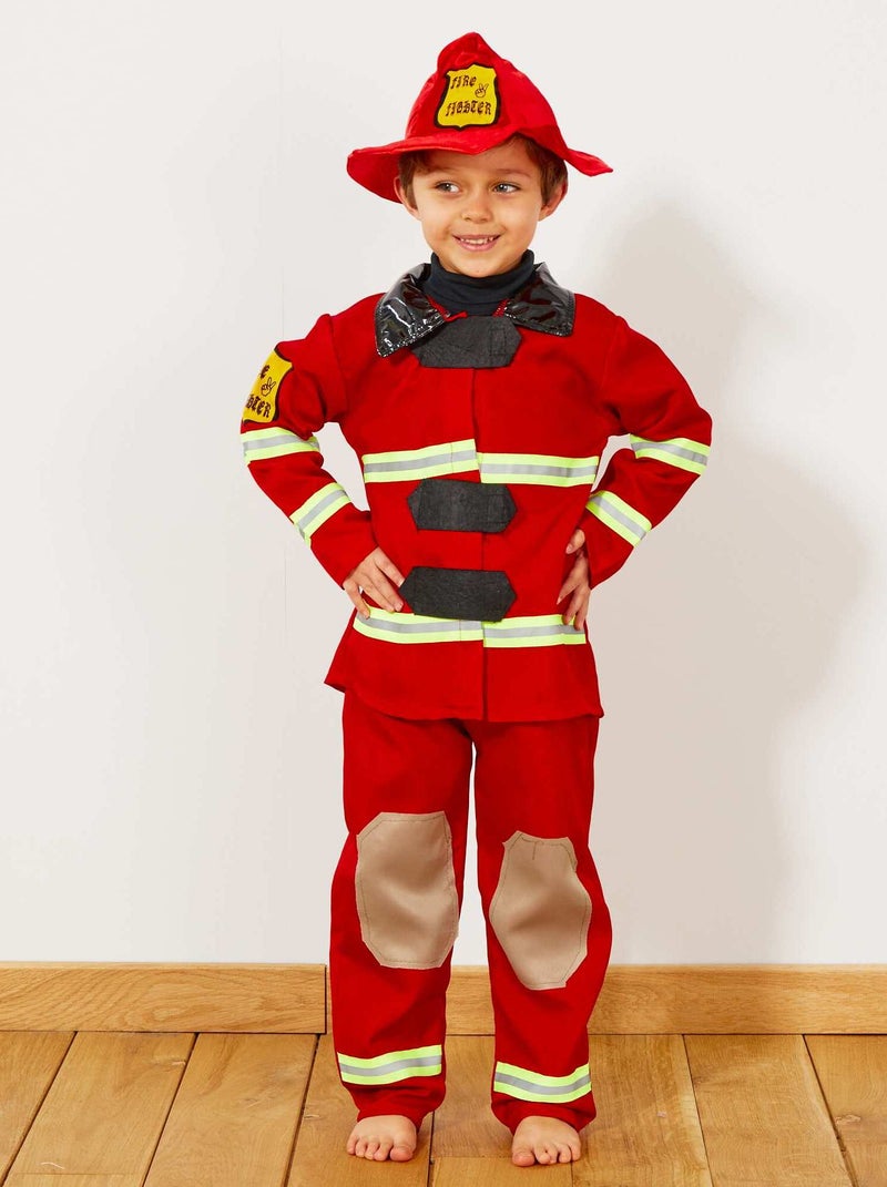 Brandweermankostuum rood - Kiabi
