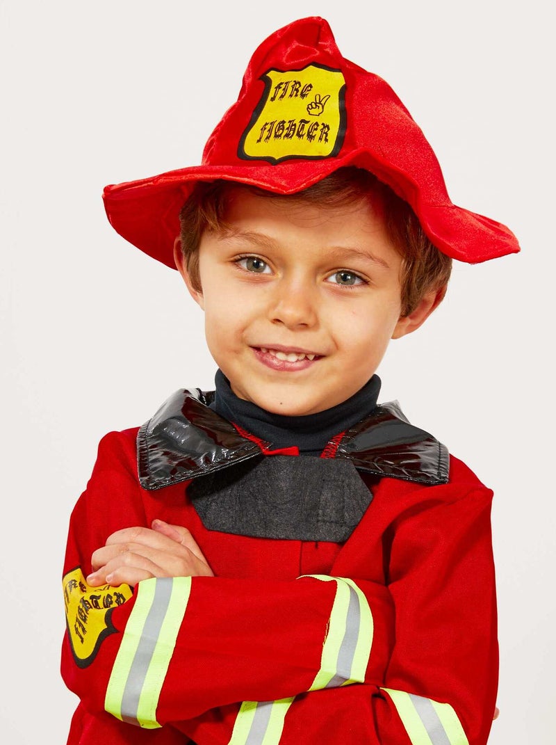 Brandweermankostuum rood - Kiabi